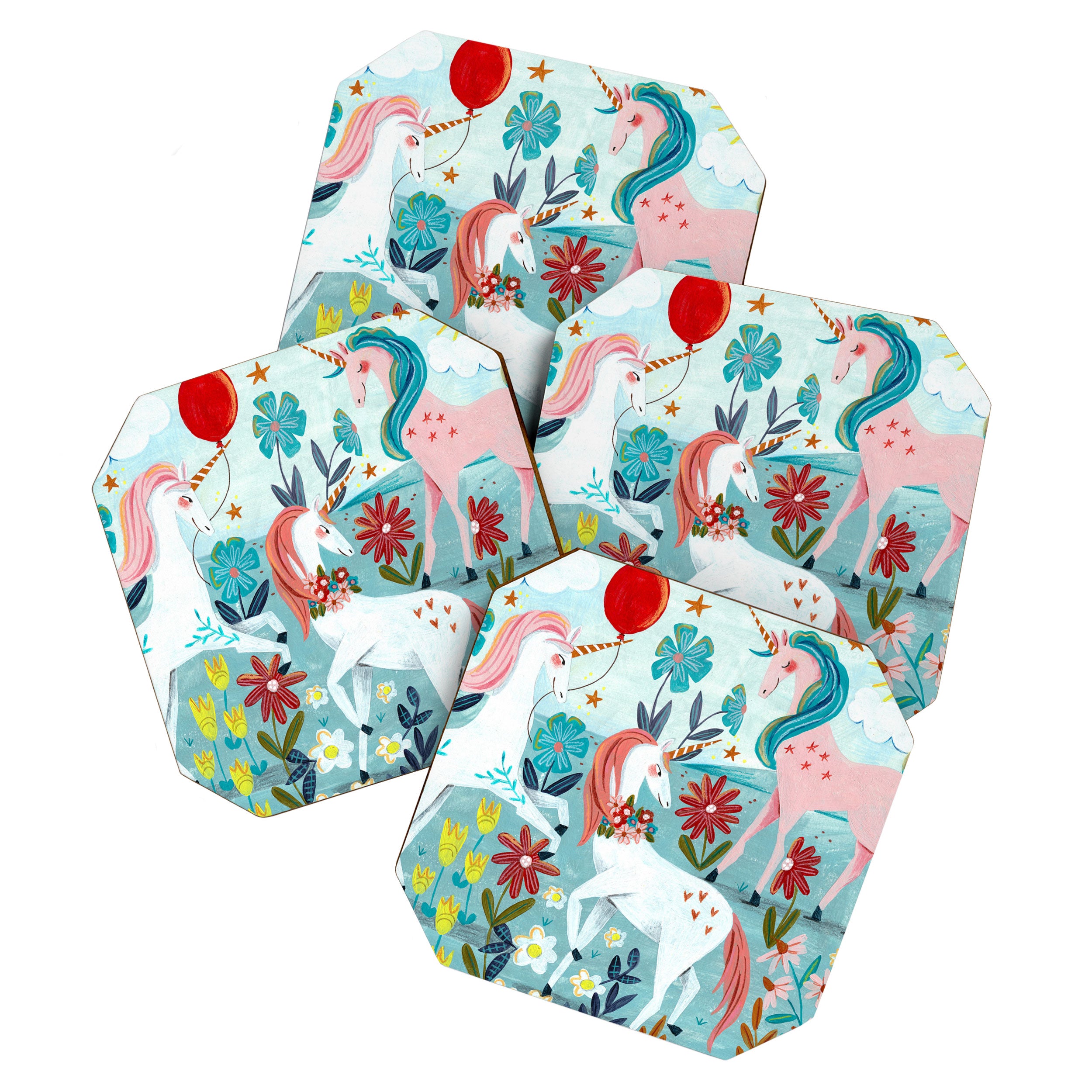 Unicorns landscape Coaster Gallery Image 1