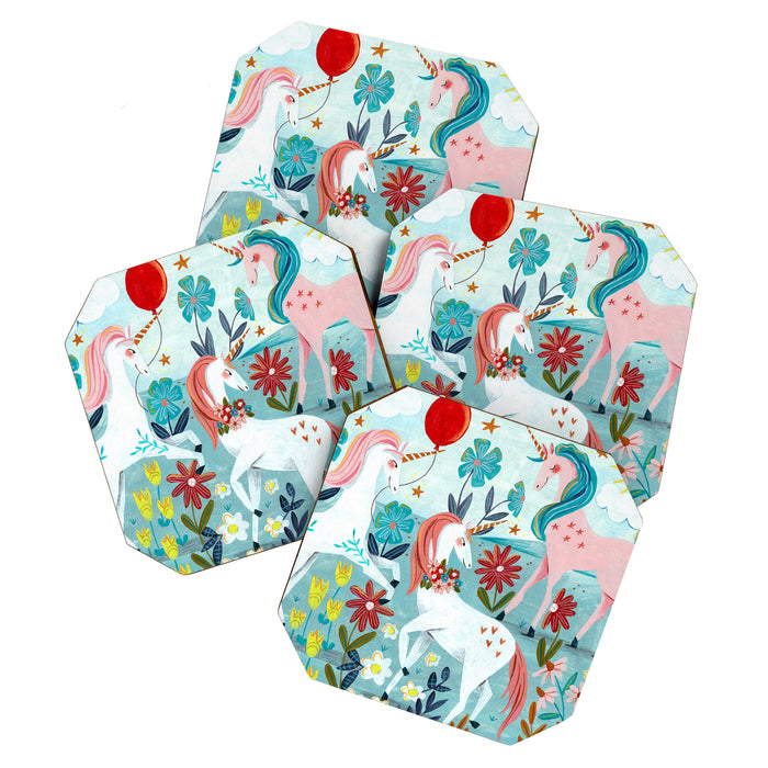 Unicorns landscape Coaster Gallery Image 1