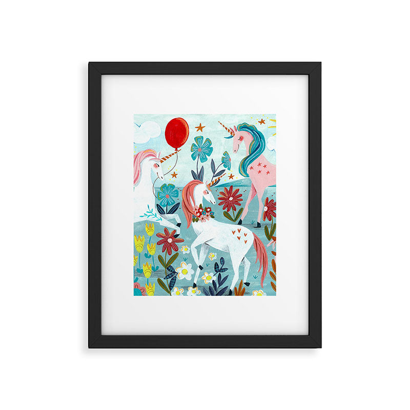 Unicorns landscape Framed Art Print Gallery Image 5