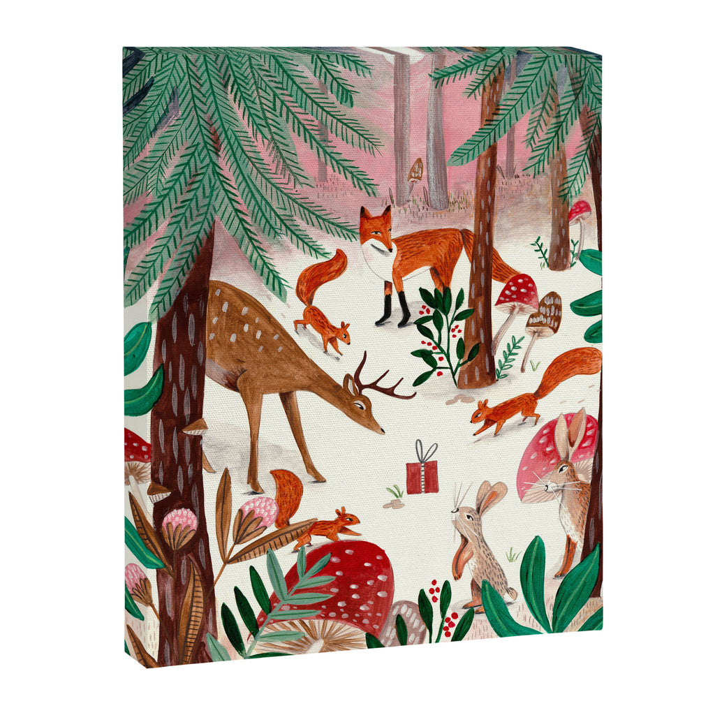 Whimsical woodland enchanted forest animals Canvas Print Gallery Image 6