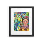 Woman and her parrots Framed Art Print Gallery Image 6