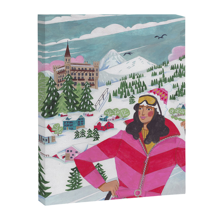 Woman in Gstaad Switzerland Canvas Print Gallery Image 1