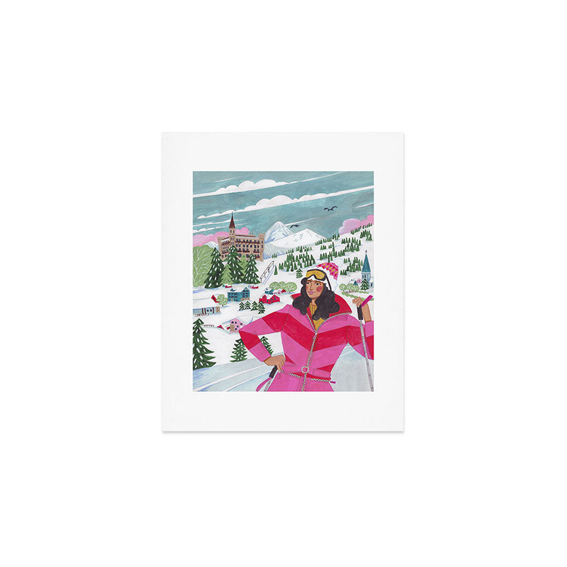 Woman in Gstaad Switzerland Art Print Gallery Image 1