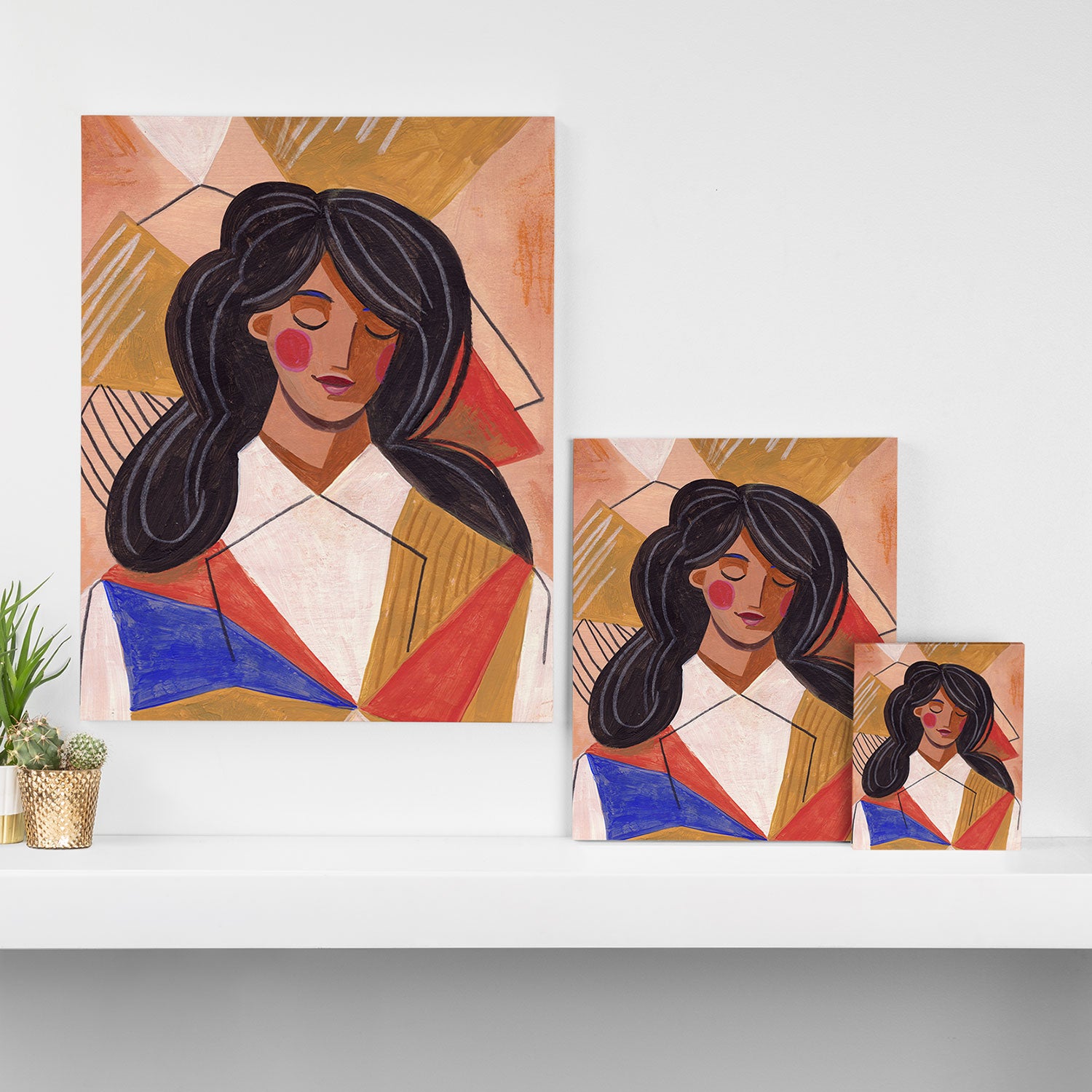 Woman in Thoughts Canvas Print Gallery Image 3