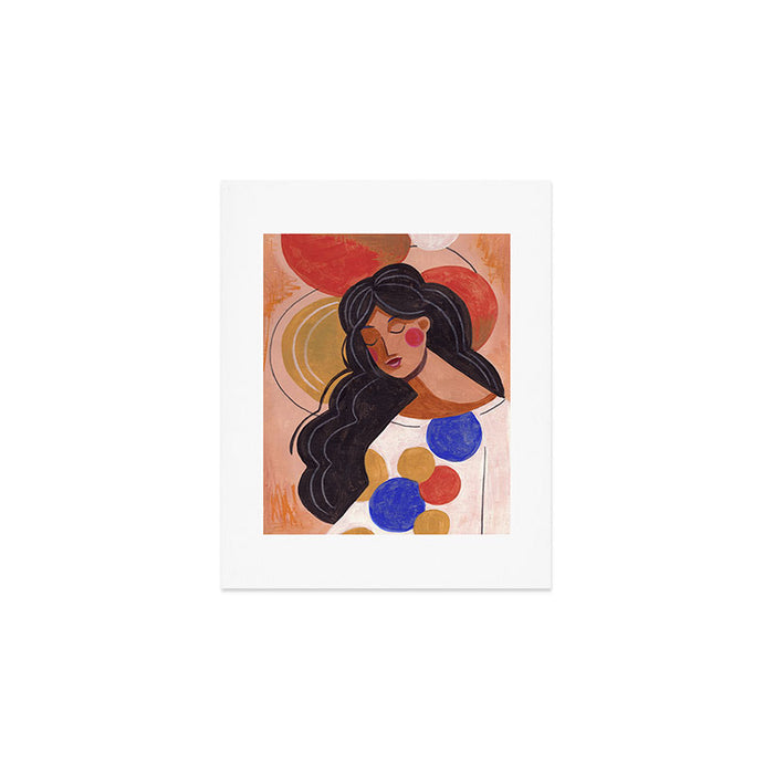 Woman In Thoughts Art Print Gallery Image 1
