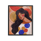 Woman In Thoughts Framed Canvas Print Gallery Image 6