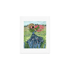 Woman Picking Flowers in the Field Art Print Gallery Image 1