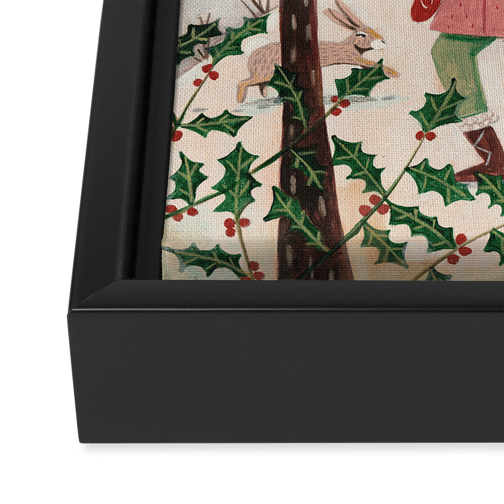 Woman year of the rabbit winter Framed Canvas Print Gallery Image 3