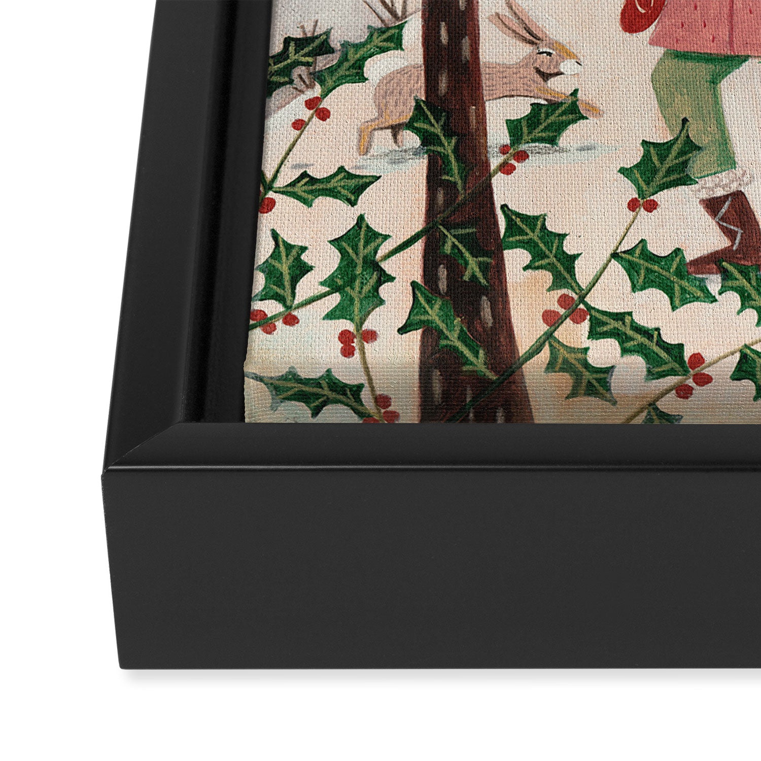 Woman year of the rabbit winter Framed Canvas Print Gallery Image 3