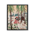 Woman year of the rabbit winter Framed Canvas Print Gallery Image 6