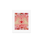 Women hands making love sign Art Print Gallery Image 1