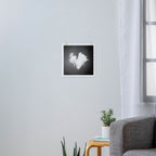 Black and White Heart Photography, Love Cloud in Sky, Dark Hearts Art Print Gallery Image 3