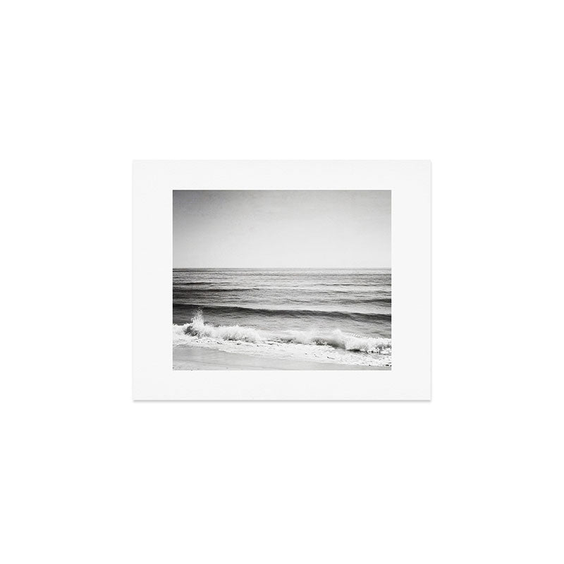 Black and White Ocean Photography, Grey Neutral Seascape Photo, Gray Sea Waves Coastal Picture Art Print Gallery Image 1