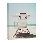 Lifeguard Stand, Beach Photography, San Diego California, Blue Aqua Seashore Ocean Summer Art Canvas Print Gallery Image 6