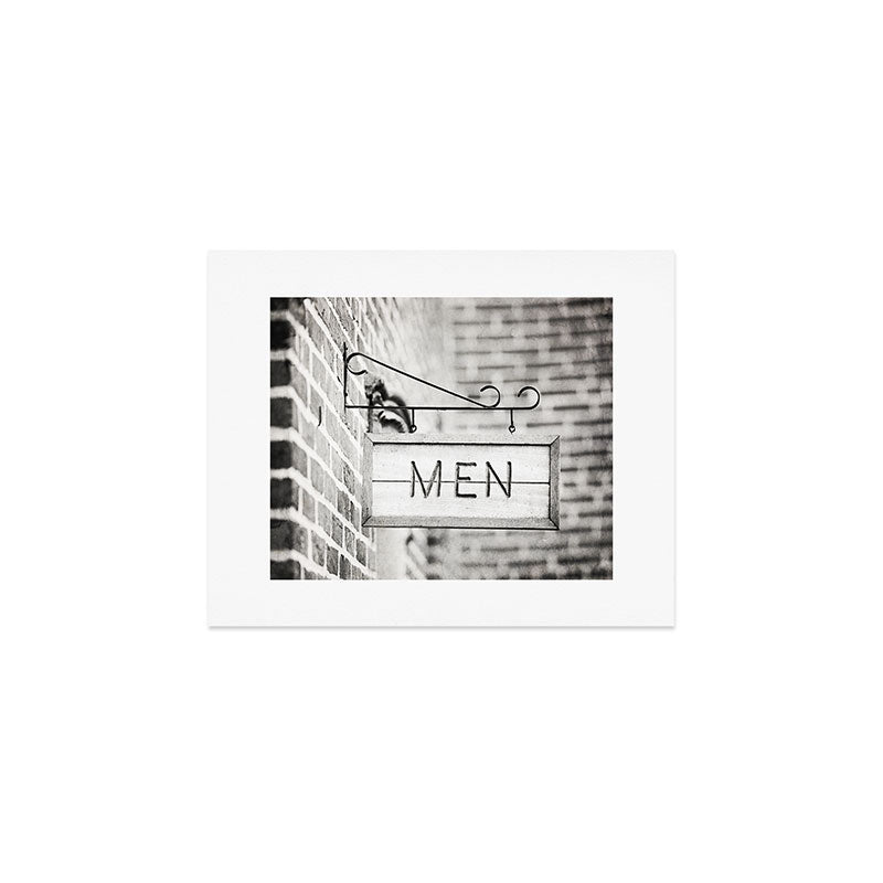 Men Bathroom Sign, Men's Restroom Art Print Gallery Image 1