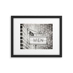 Men Bathroom Sign, Men's Restroom Framed Art Print Gallery Image 5