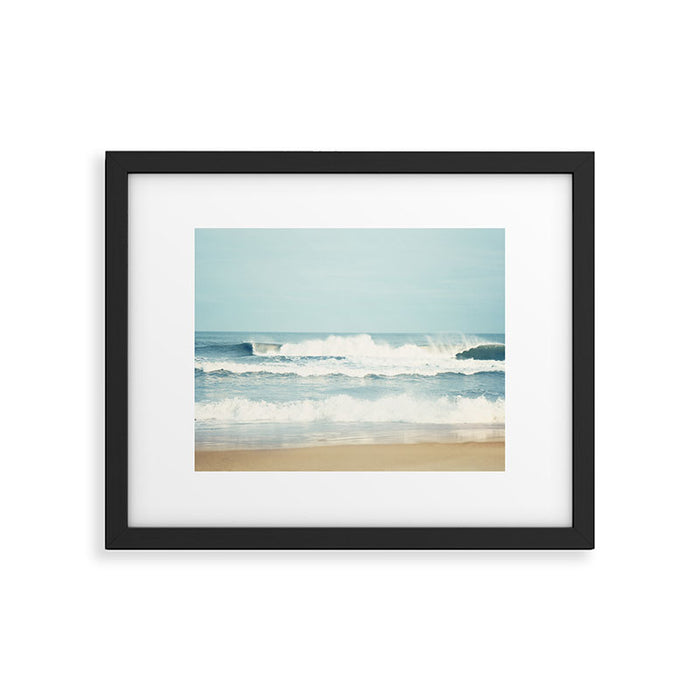 Ocean Photography, Calming Sea Photo, Blue Waves Seascape Photograph, Beach Print Framed Art Print Gallery Image 1