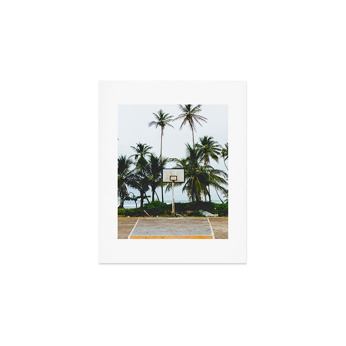 Basketball on Isla Bastimento, Bocas del Toro, Panama Art Print Gallery Image 1