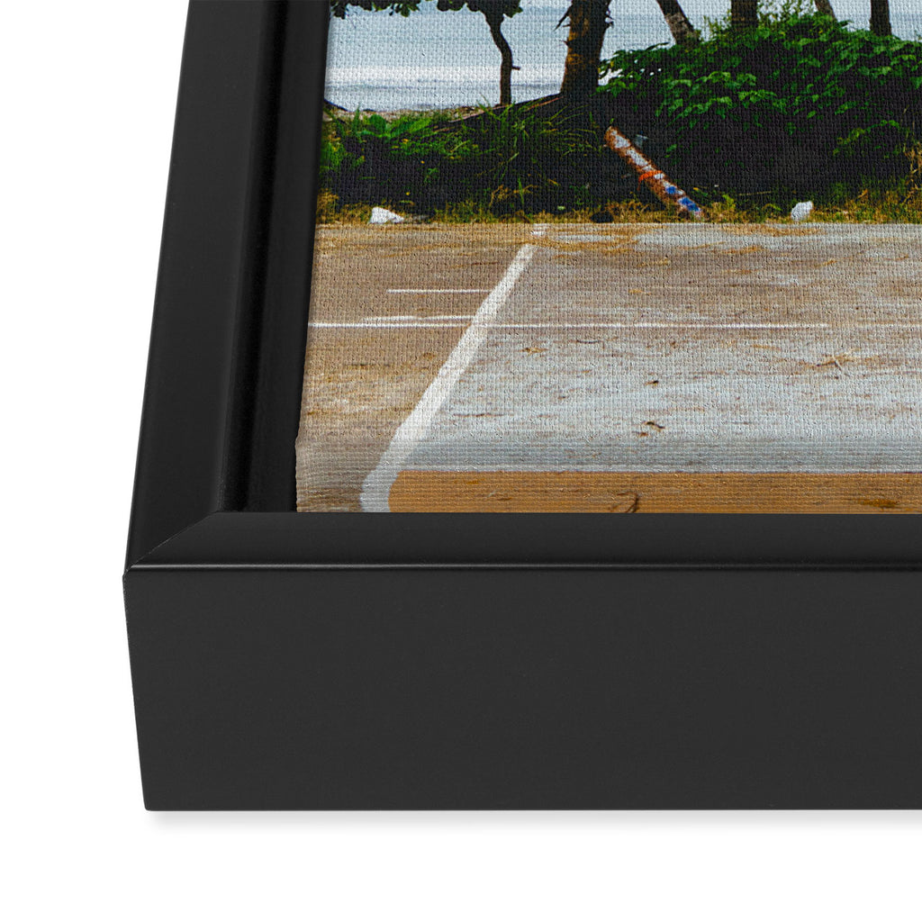 Basketball on Isla Bastimento, Bocas del Toro, Panama Framed Canvas Print Gallery Image 3