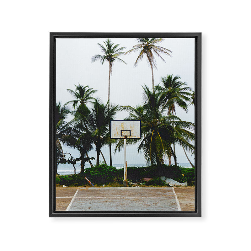 Basketball on Isla Bastimento, Bocas del Toro, Panama Framed Canvas Print Gallery Image 6