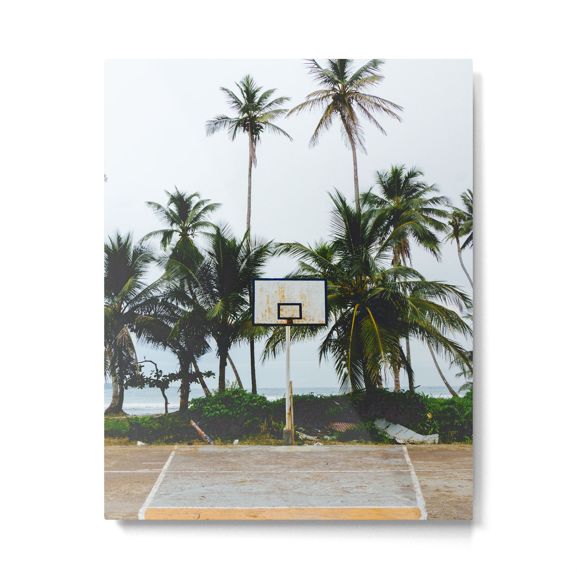 Basketball on Isla Bastimento, Bocas del Toro, Panama Metal Print Gallery Image 4