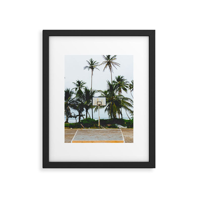 Basketball on Isla Bastimento, Bocas del Toro, Panama Framed Art Print Gallery Image 5
