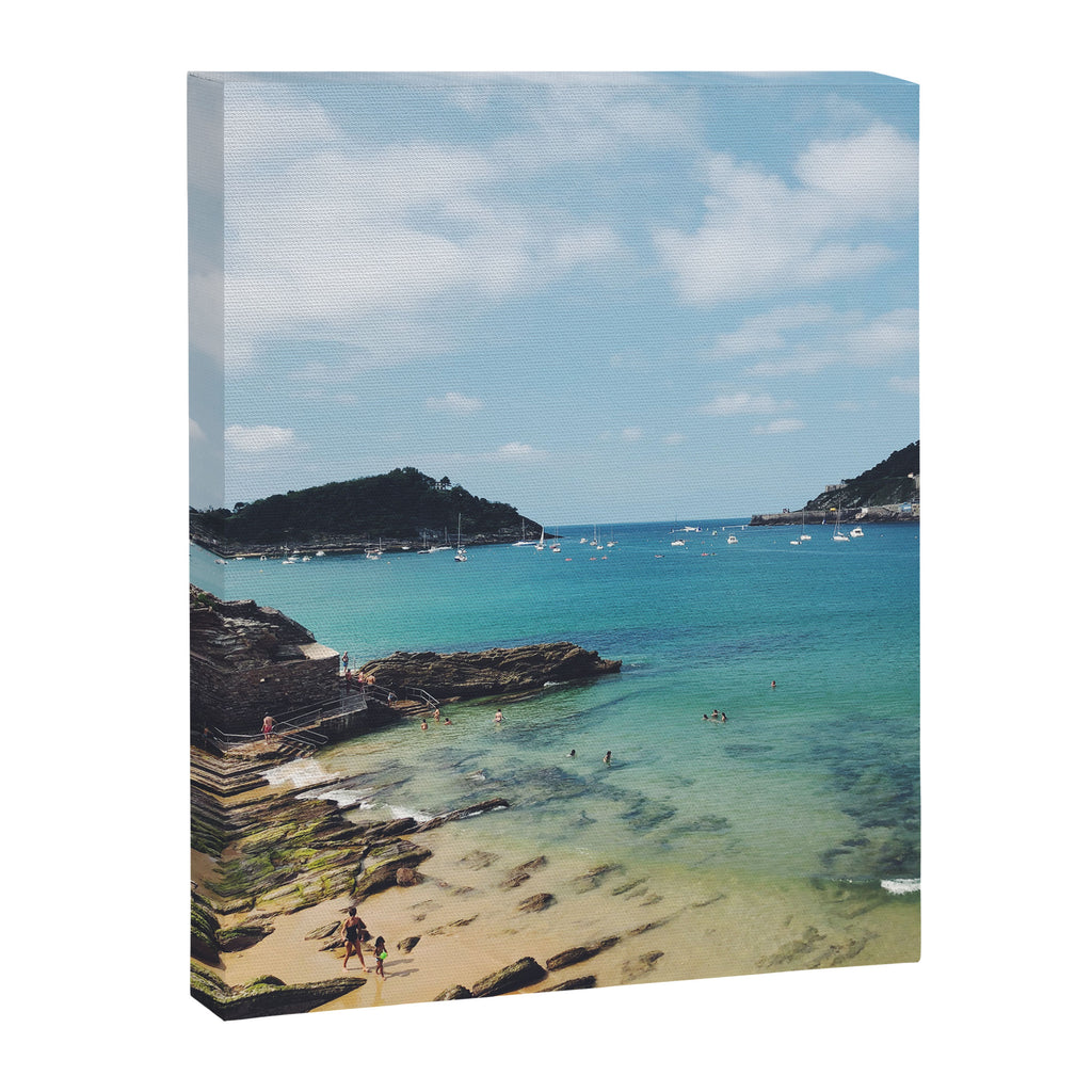 Summer in Donostia San Sebastian Spain Beach Canvas Print Gallery Image 1