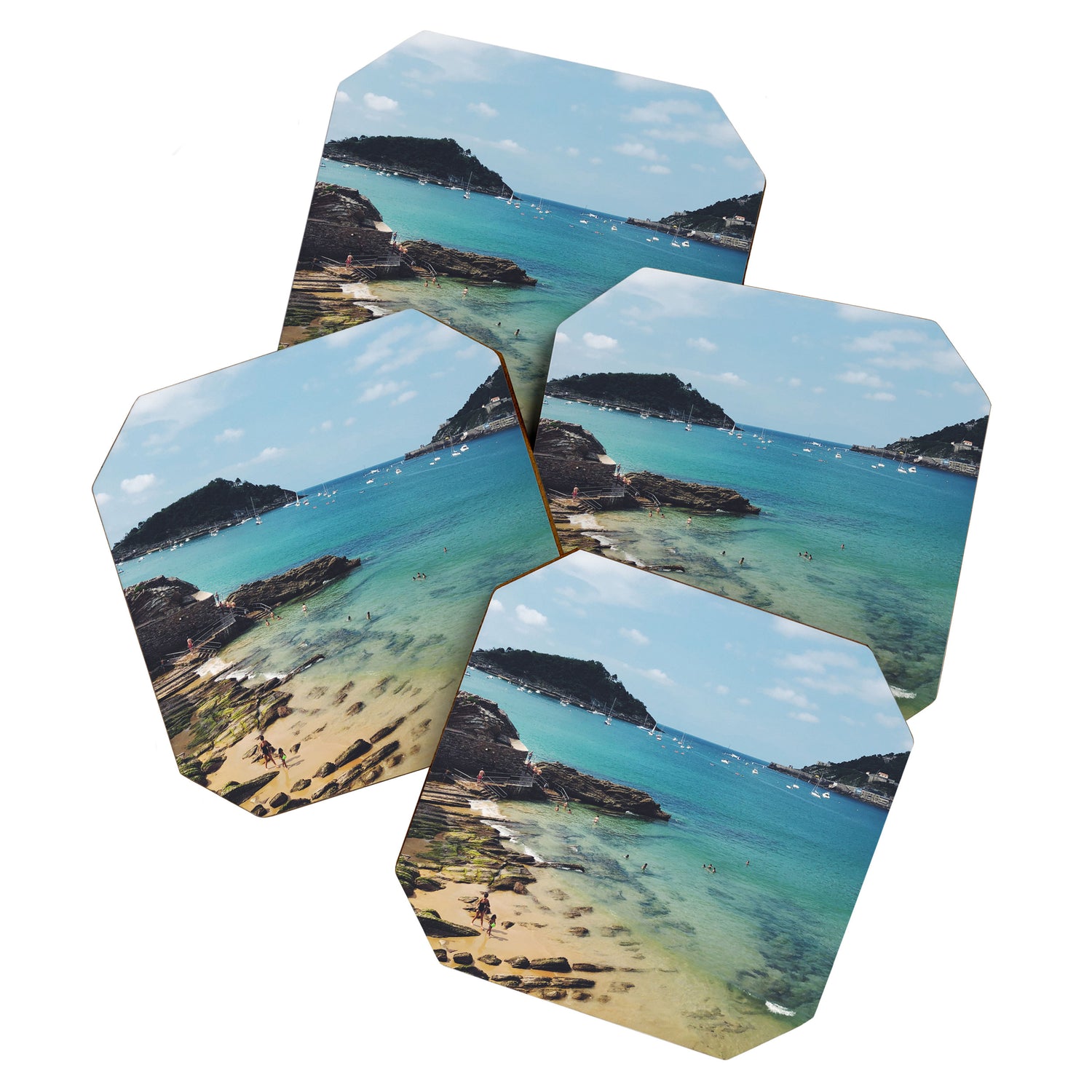 Summer in Donostia San Sebastian Spain Beach Coaster Gallery Image 1