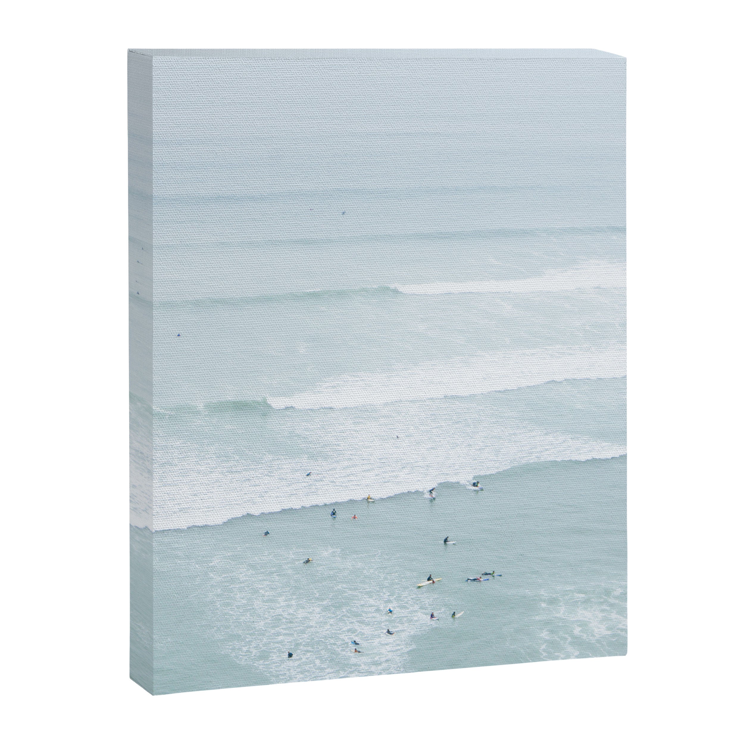 Tiny Surfers from the Sky, Lima, Peru Canvas Print Gallery Image 6