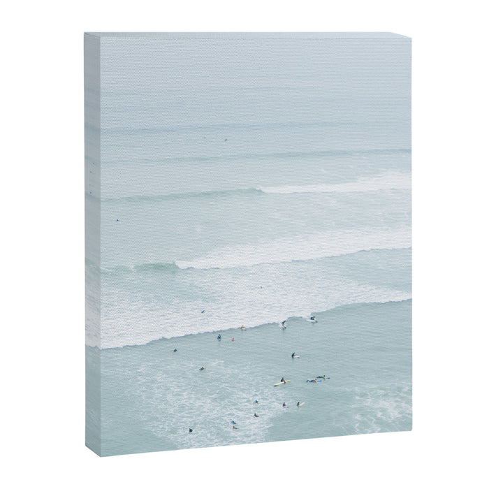 Tiny Surfers from the Sky, Lima, Peru Canvas Print Gallery Image 1