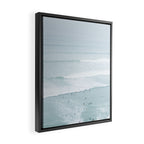 Tiny Surfers from the Sky, Lima, Peru Framed Canvas Print Gallery Image 2