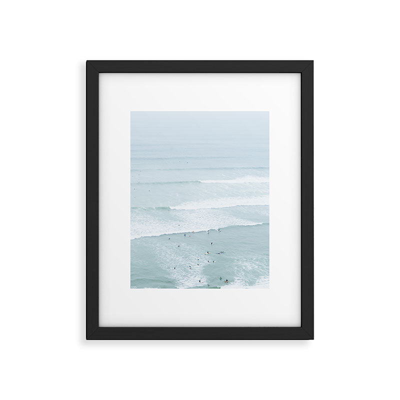 Tiny Surfers from the Sky, Lima, Peru Framed Art Print Gallery Image 5