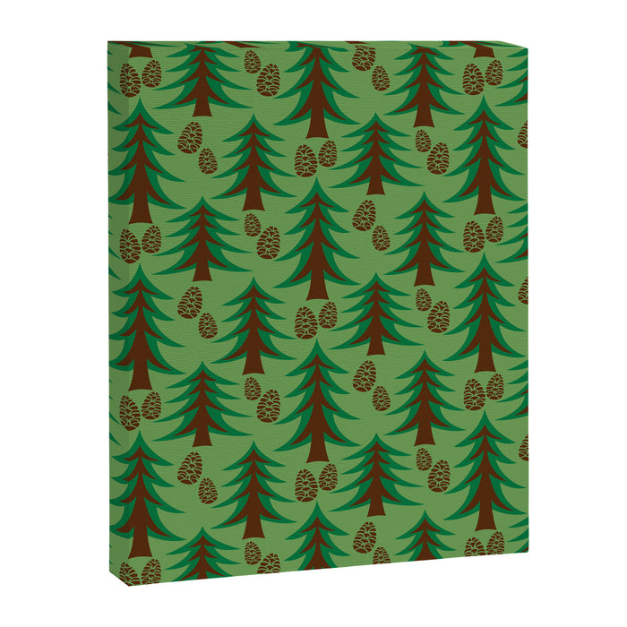 Abstract Fir Trees and Pine Cones Canvas Print Gallery Image 1