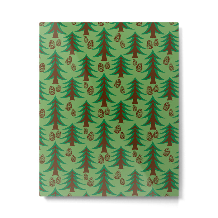 Abstract Fir Trees and Pine Cones Metal Print Gallery Image 1
