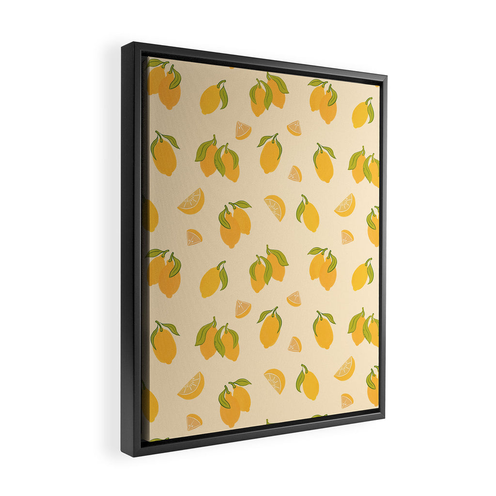 Amalfi Coast Lemons Framed Canvas Print Gallery Image 2