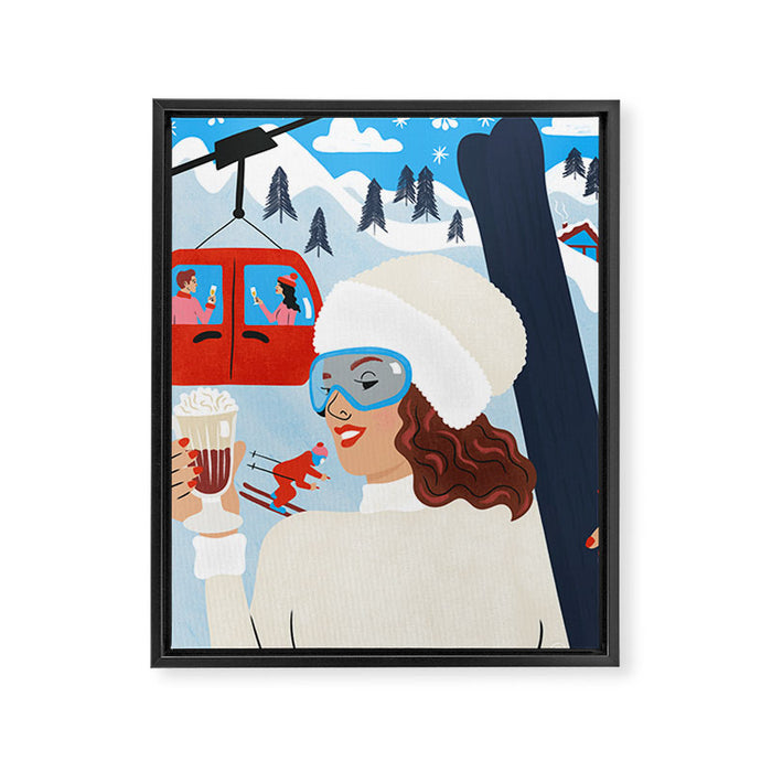 Apres Ski Framed Canvas Print Gallery Image 1