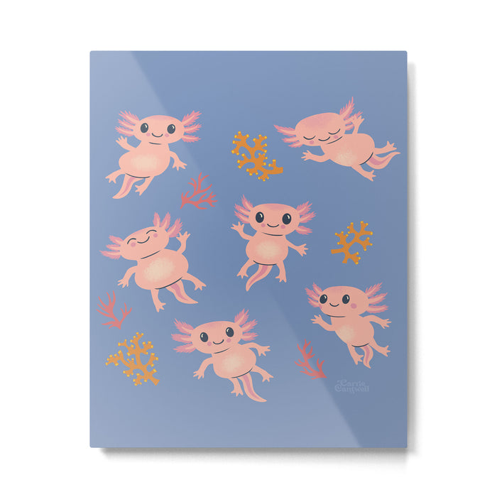 Baby Axolotl Metal Print Gallery Image 1