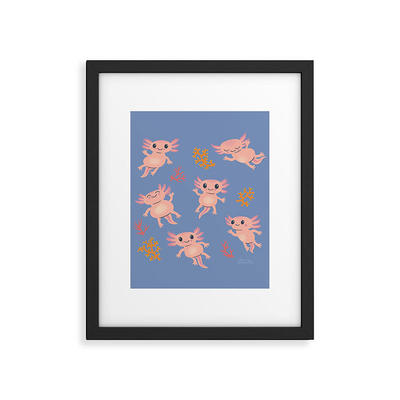 Baby Axolotl Framed Art Print Gallery Image 6