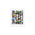 Bauhaus Aesthetic Piet Mondrian De Stijl Inspired Painted Pattern Art Print Gallery Image 1