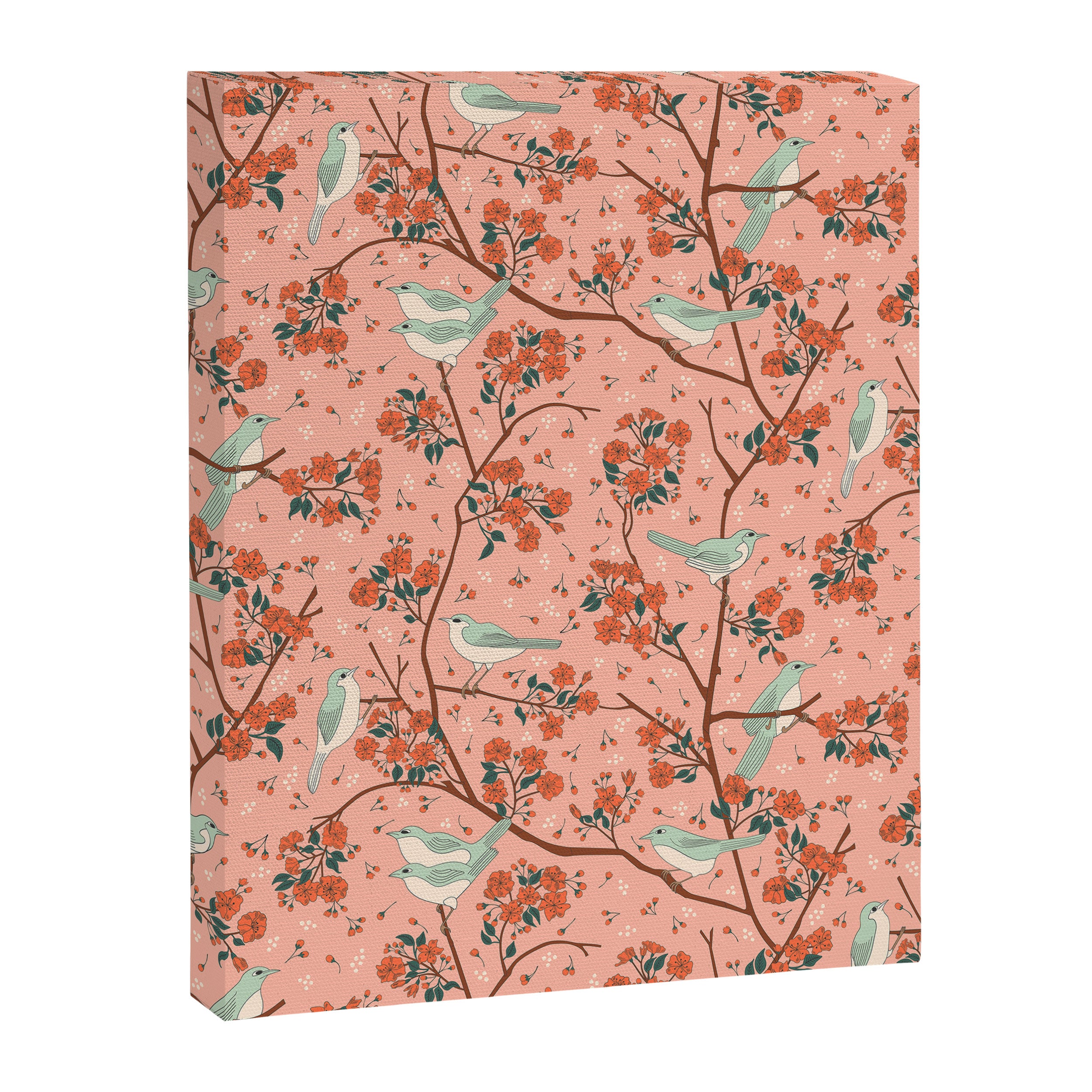 Birds In Cherry Blossom Trees Canvas Print Gallery Image 8