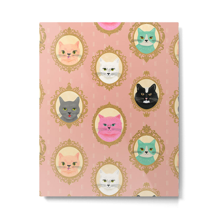 Cat Cameos - Cute Kitty Portraits Metal Print Gallery Image 1