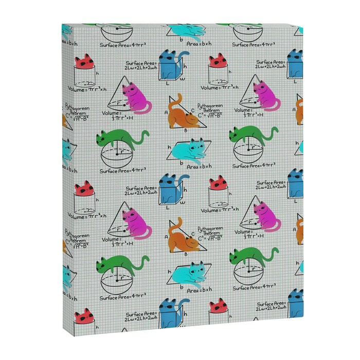 Cat Math Canvas Print Gallery Image 1
