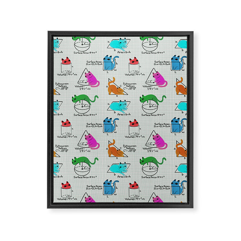 Cat Math Framed Canvas Print Gallery Image 8