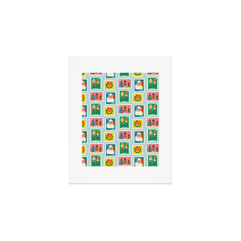 Christmas Stamps Art Print Gallery Image 1
