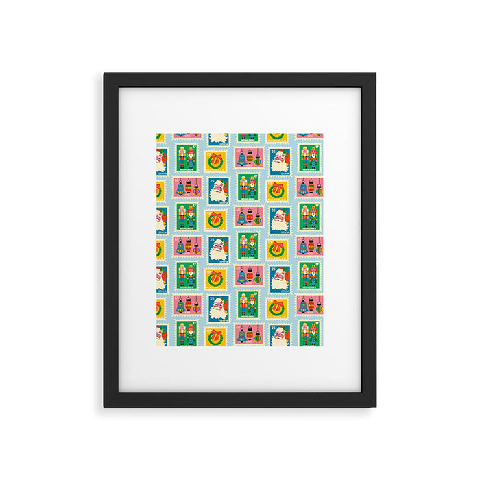 Christmas Stamps Framed Art Print Gallery Image 1