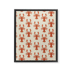 Coastal Lobsters Nautical Crustacean Framed Canvas Print Gallery Image 8