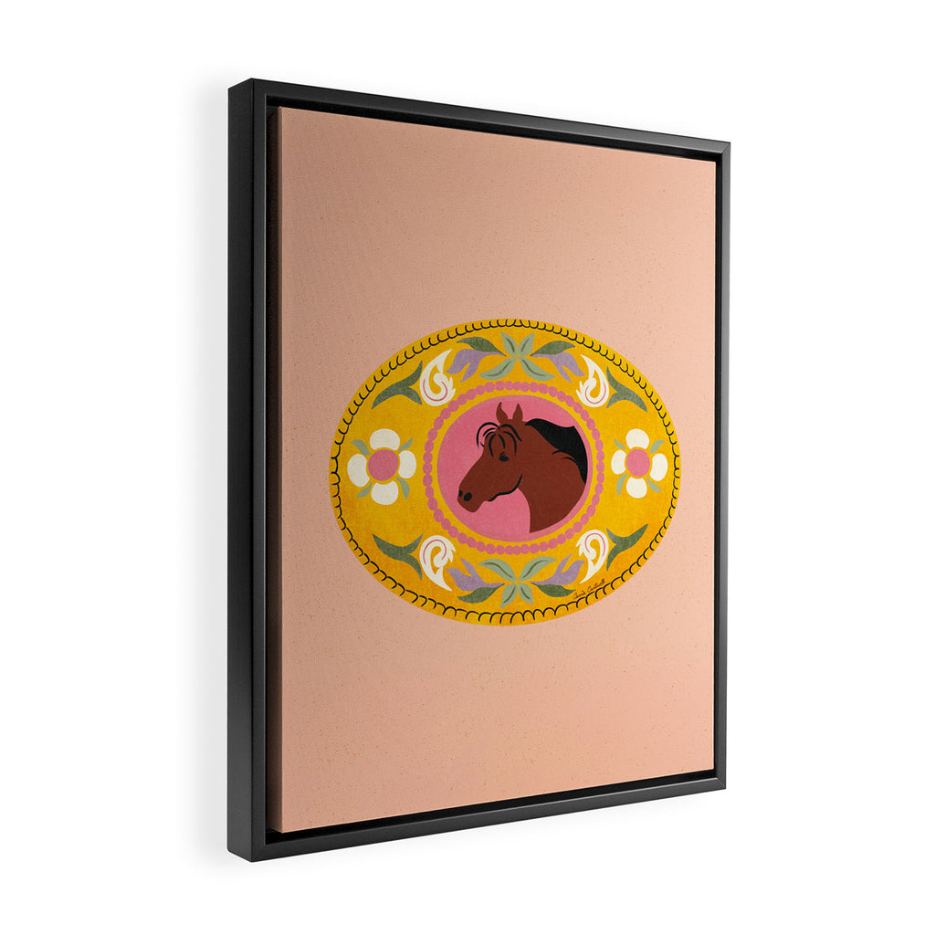 Cowgirl Belt Buckle Framed Canvas Print Gallery Image 2
