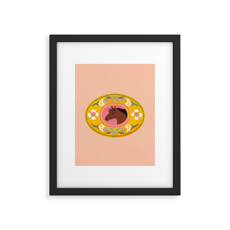 Cowgirl Belt Buckle Framed Art Print Gallery Image 6