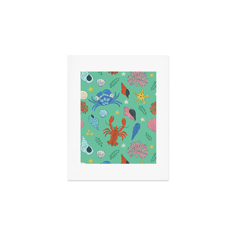 Crustaceans Seashells Art Print Gallery Image 1