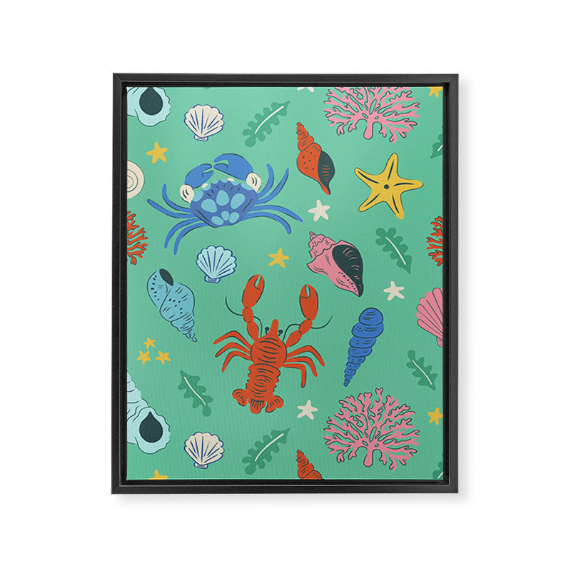 Crustaceans Seashells Framed Canvas Print Gallery Image 8